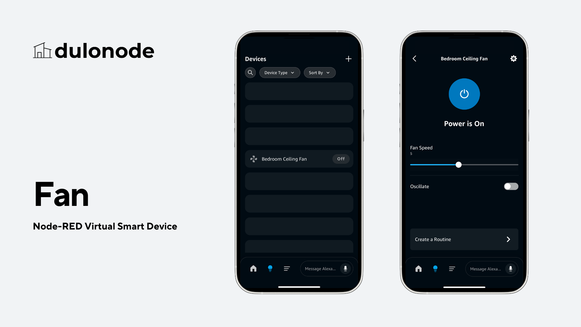 Node-RED Virtual Fan device