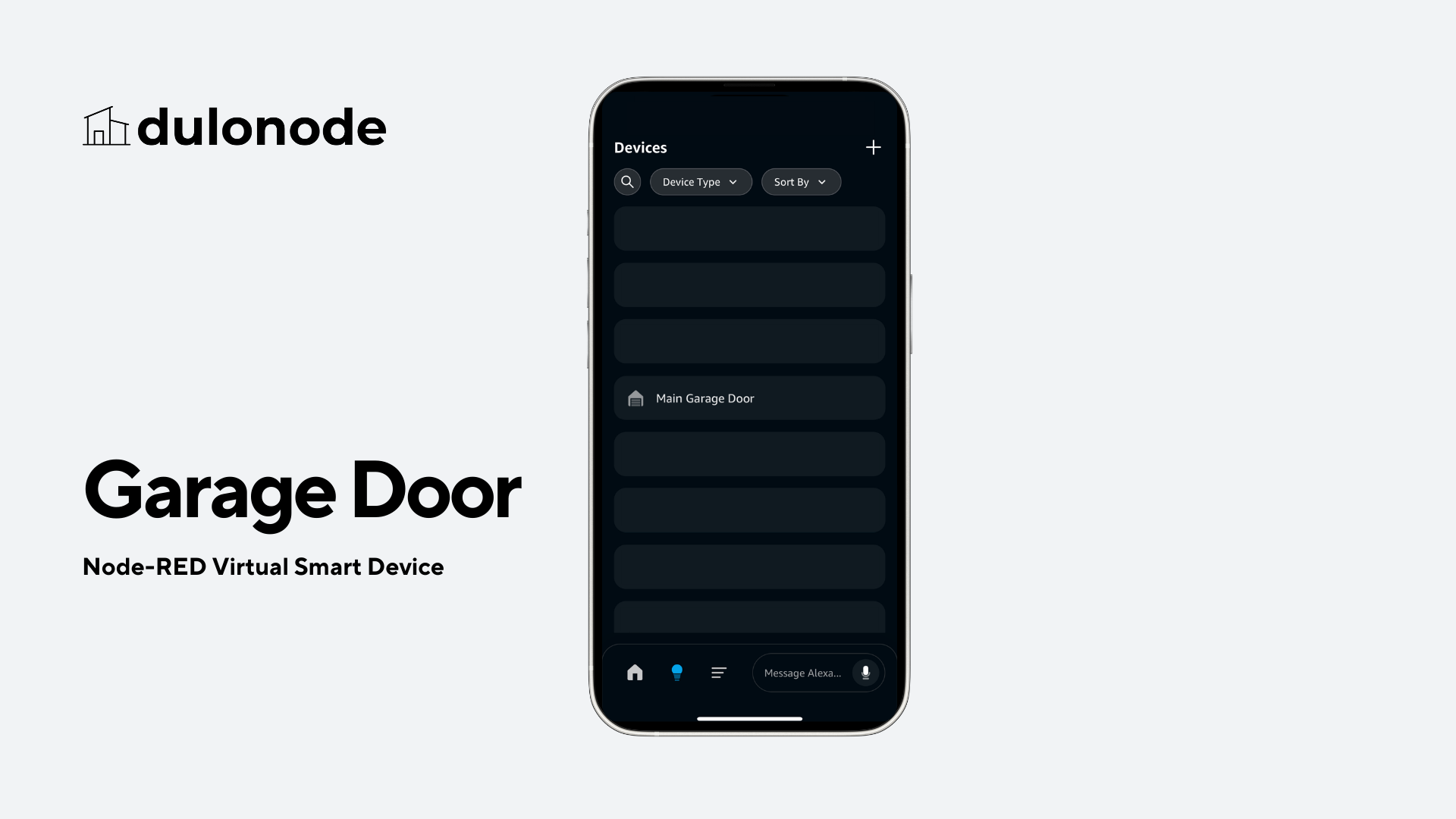 Node-RED Virtual Garage door device