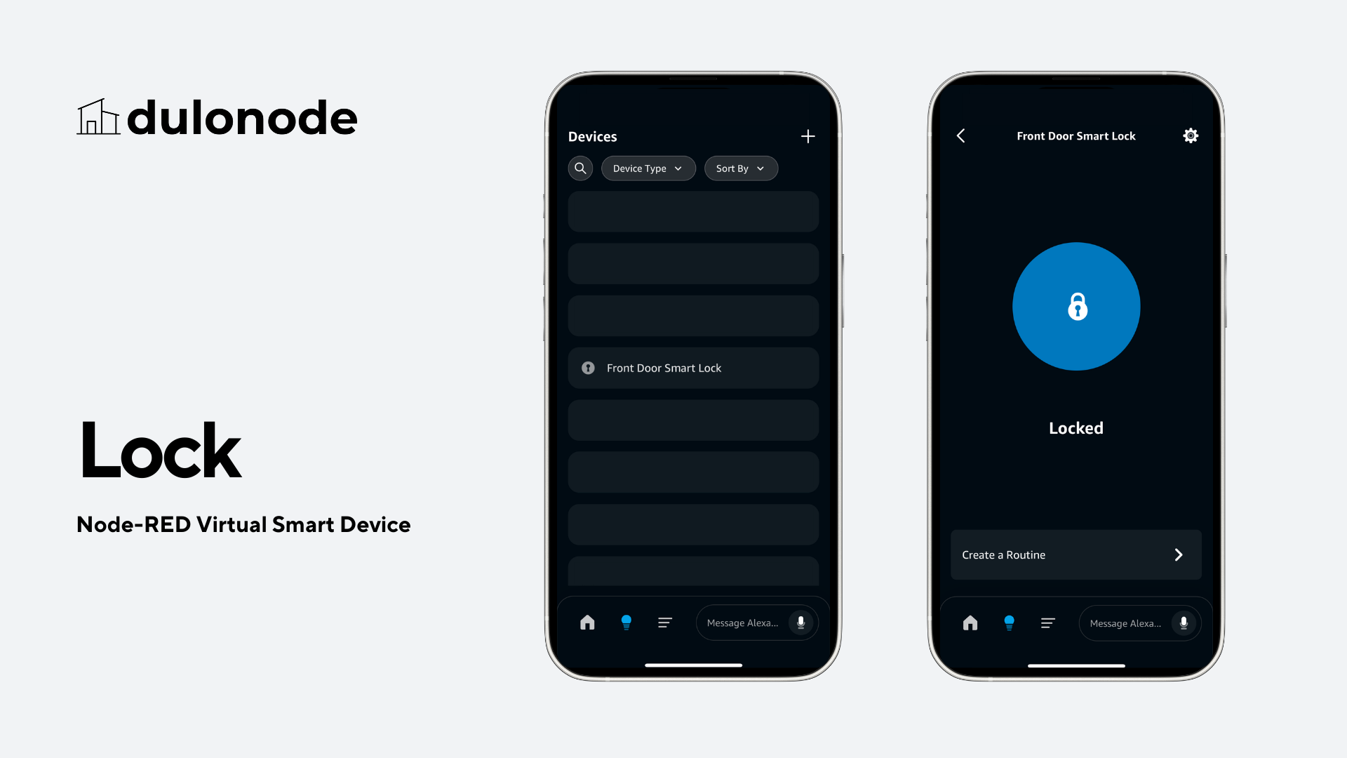 Node-RED Virtual Lock device